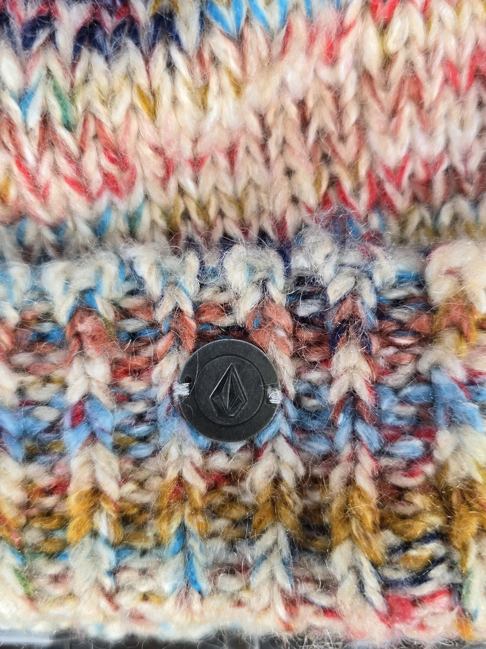 VOLCOM Multicolor Knit Pom Beanie - Cozy Winter Hat